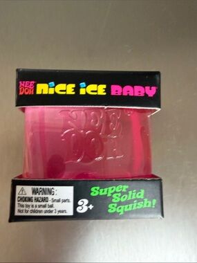 Nice Ice Baby Super Solid Squish! Pink Kids Toy- sealed new